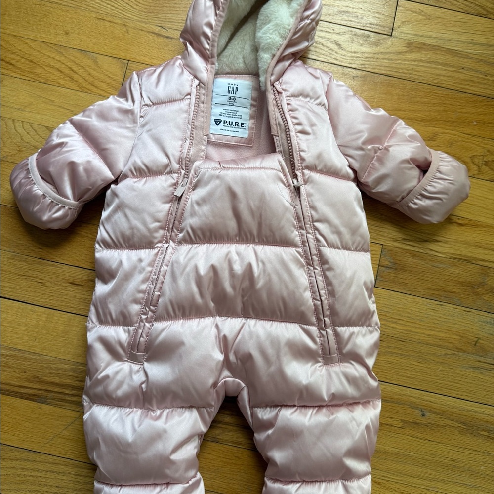 GAP Soft Pink Baby Snowsuit